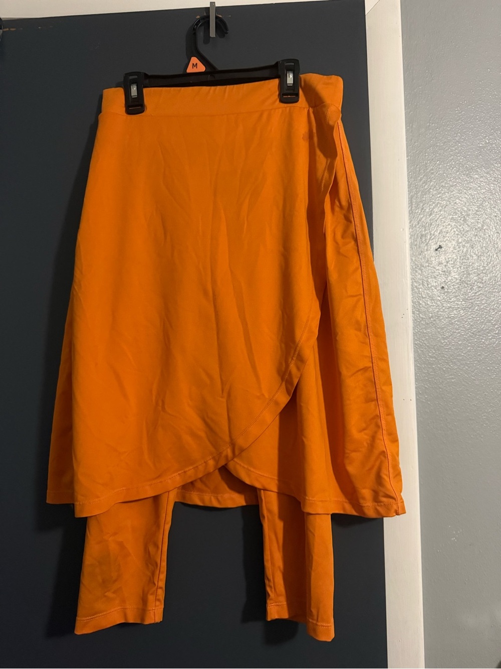 Asymmetrical Orange Wrap Skirt